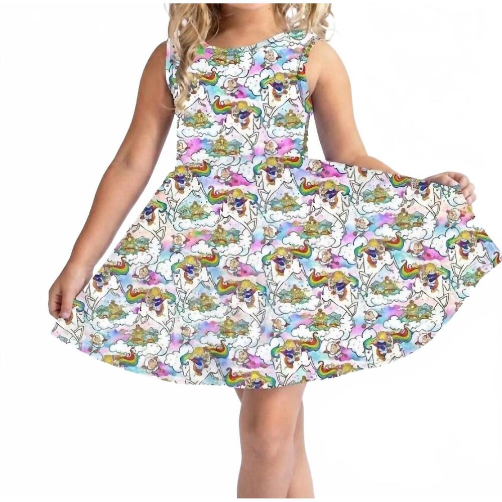 NEW CHARLIES PROJECT star bright flutter bamboo dress in multicolor